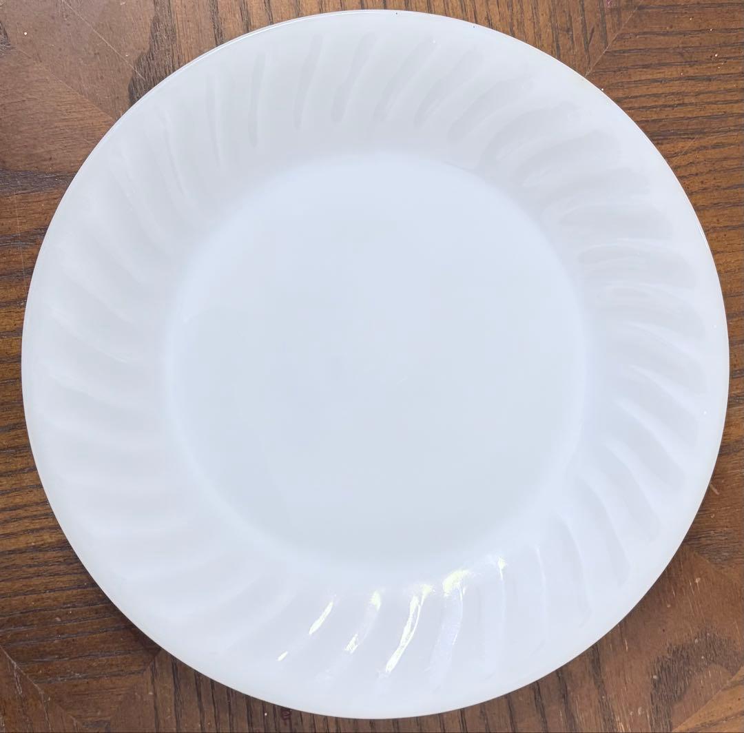 ファイヤーキング　ホワイトスワール　 ディナープレート　4枚セット