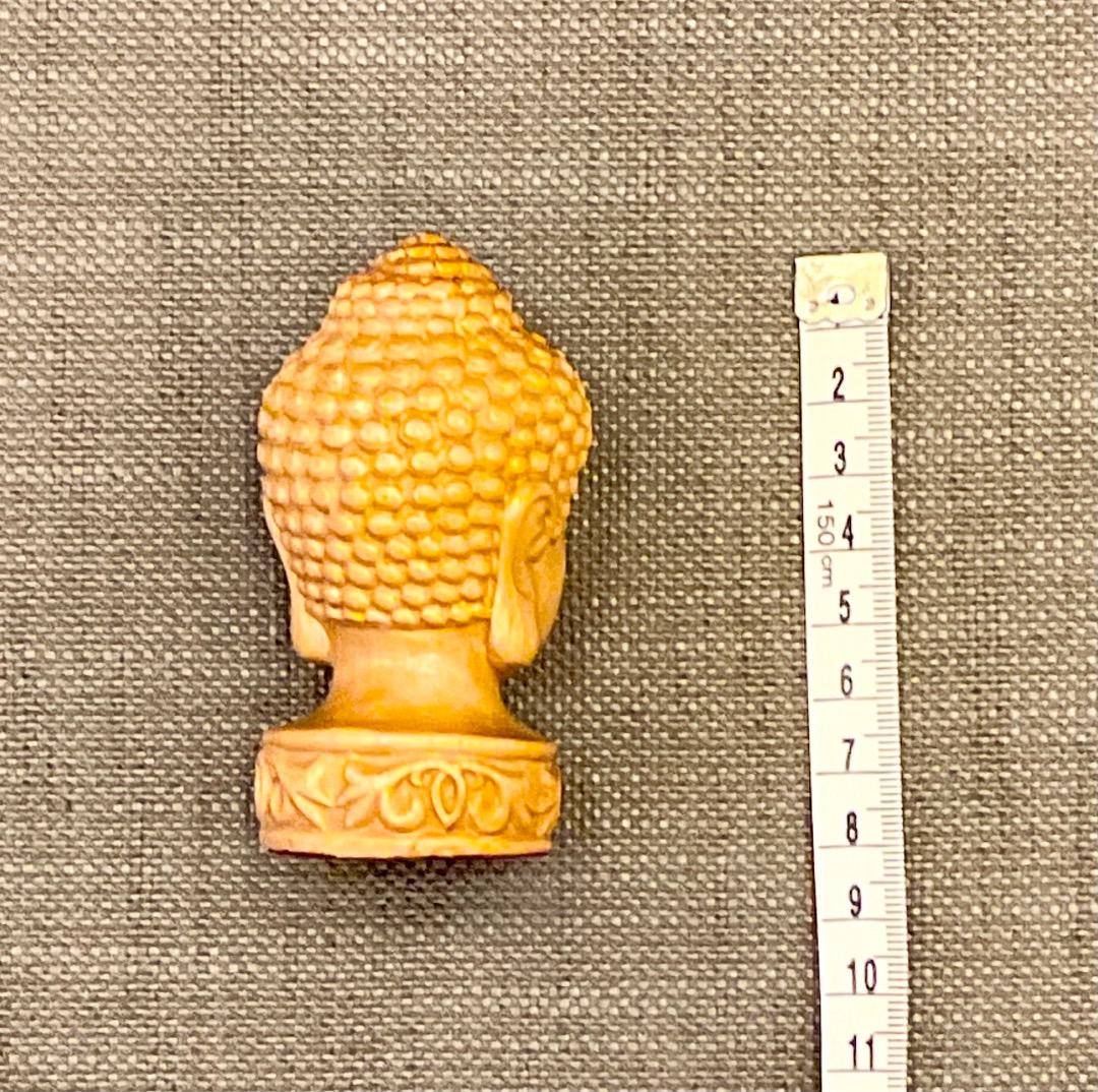 木彫仏頭の置物　インド製