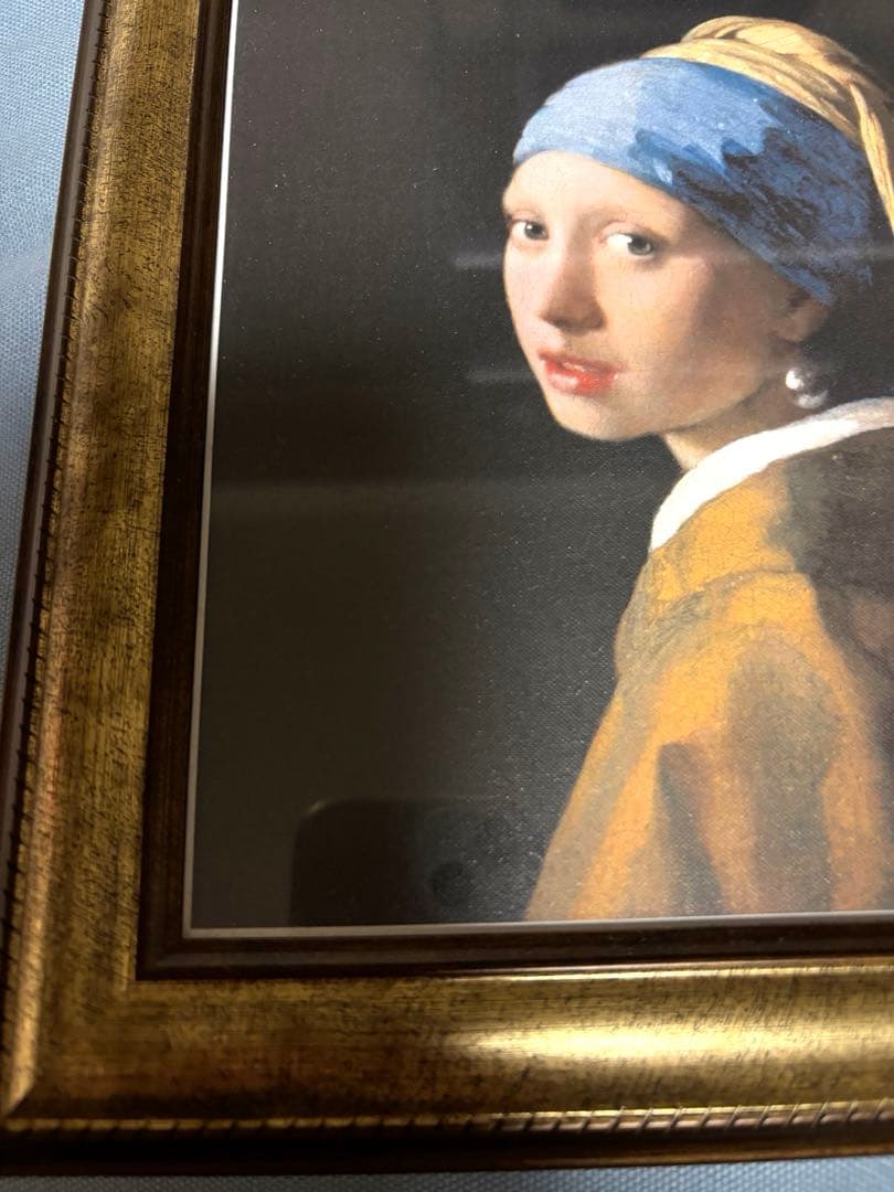 真珠の耳飾りの少女 絵画　22.3×24.5