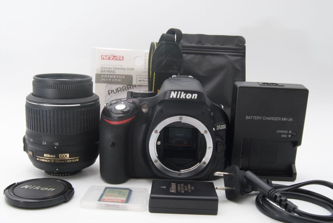 Nikon D5200 レンズキット　スマホ転送　手ぶれ補正　一眼レフカメラ
