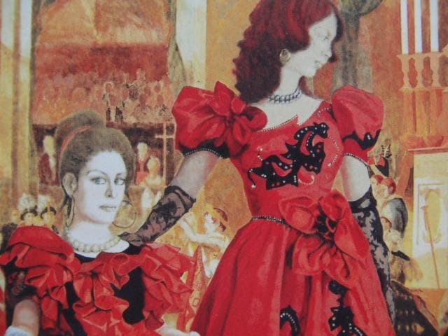 竹村忠一郎、【壁画の前の女性たち】、希少な画集画、新品高級額 額装付