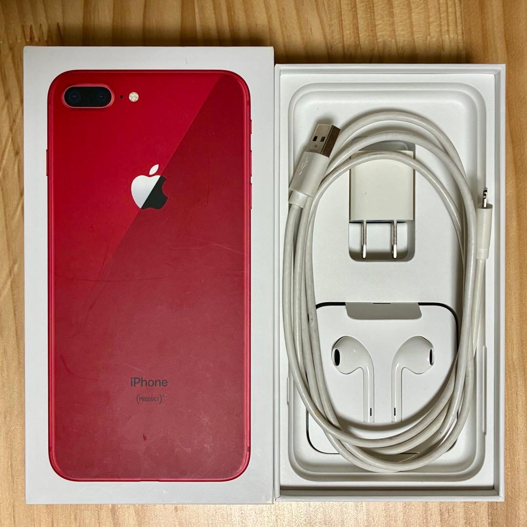 iPhone8 Plus 256GB SIMフリー RED 電池100%