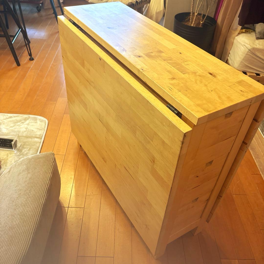 IKEA NORDEN ノールデン 折り畳み ダイニングテーブル 引き出し付き