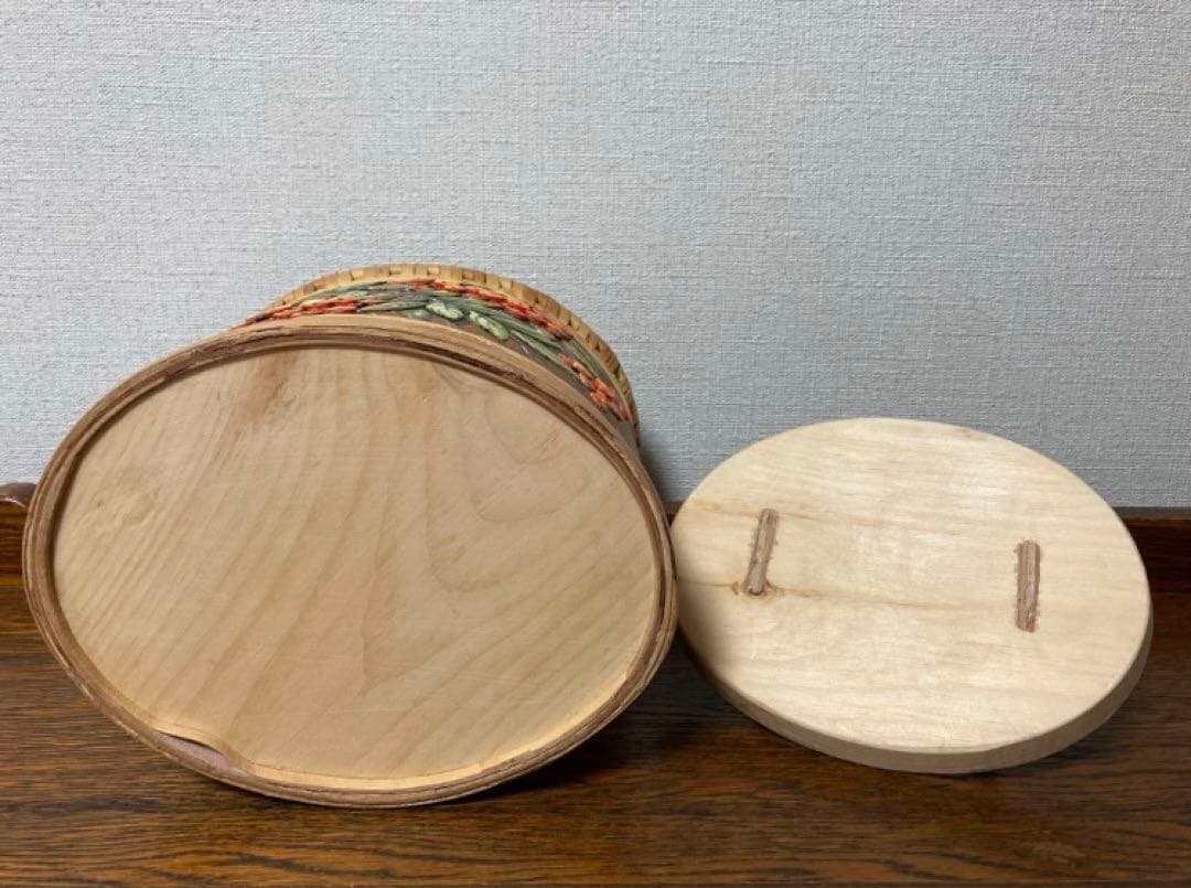 ロシア雑貨☆白樺工芸ベレスタ収納box ナナカマド リャビーナ マトリョーシカ