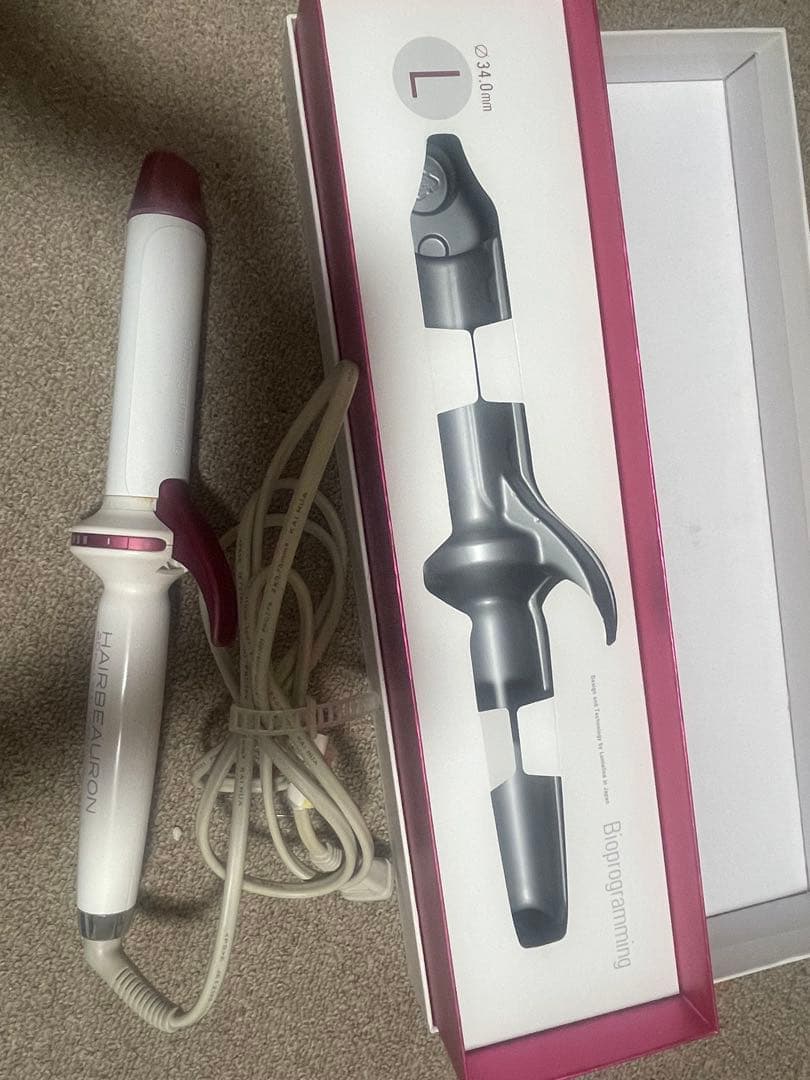 最後の値下げHAIRBEAURON 2D Plus カールヘアアイロン 34mm