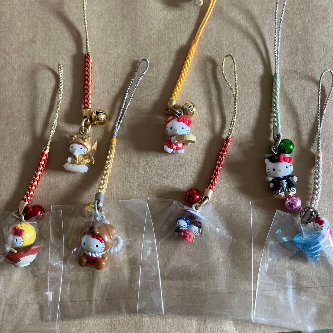 ハローキティ ストラップ 12個セット+ファスナーチャーム1個
