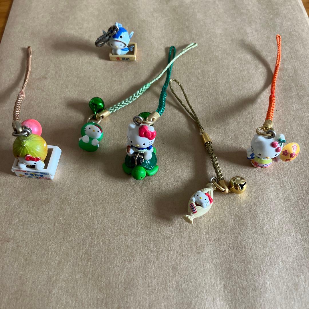 ハローキティ ストラップ 12個セット+ファスナーチャーム1個