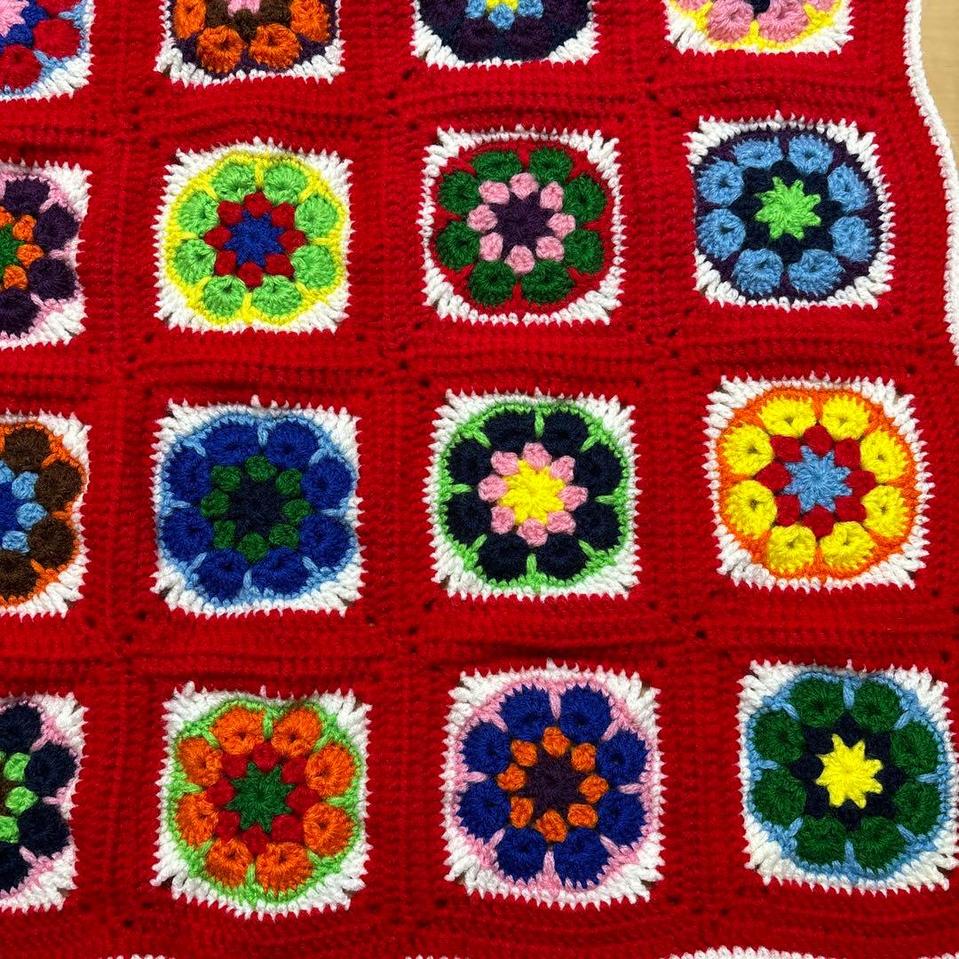 赤い大きなマルチカバーグラニスクエア\ブランケット