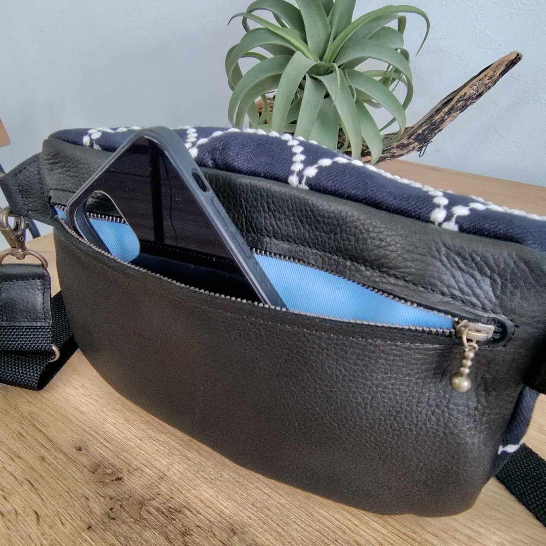 リ*ン様 ミナペルホネン/tambourine タンバリンネイビー×白/ボディー