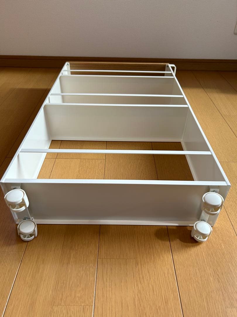 tower 山崎実業ハンドル付キッチンワゴン キャスター付き ホワイト