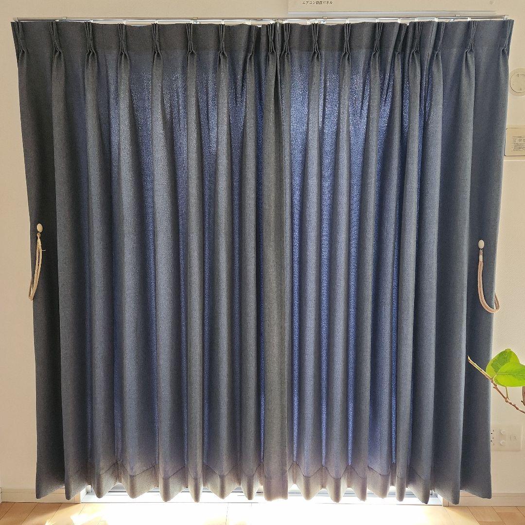 【KEYUCA】 カーテンとレースカーテンセット 約182cm×約101cm