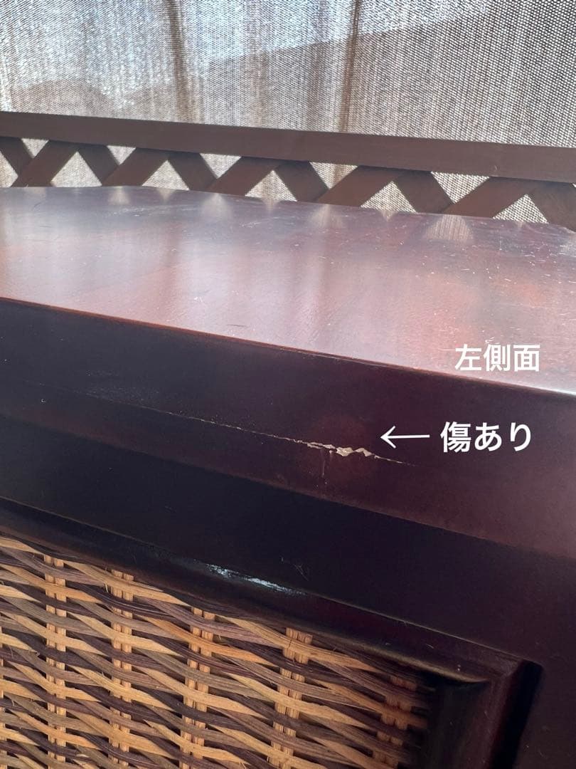 送料込◆アジアンドレッサー ミニキャビネット サイドテーブル 鏡台