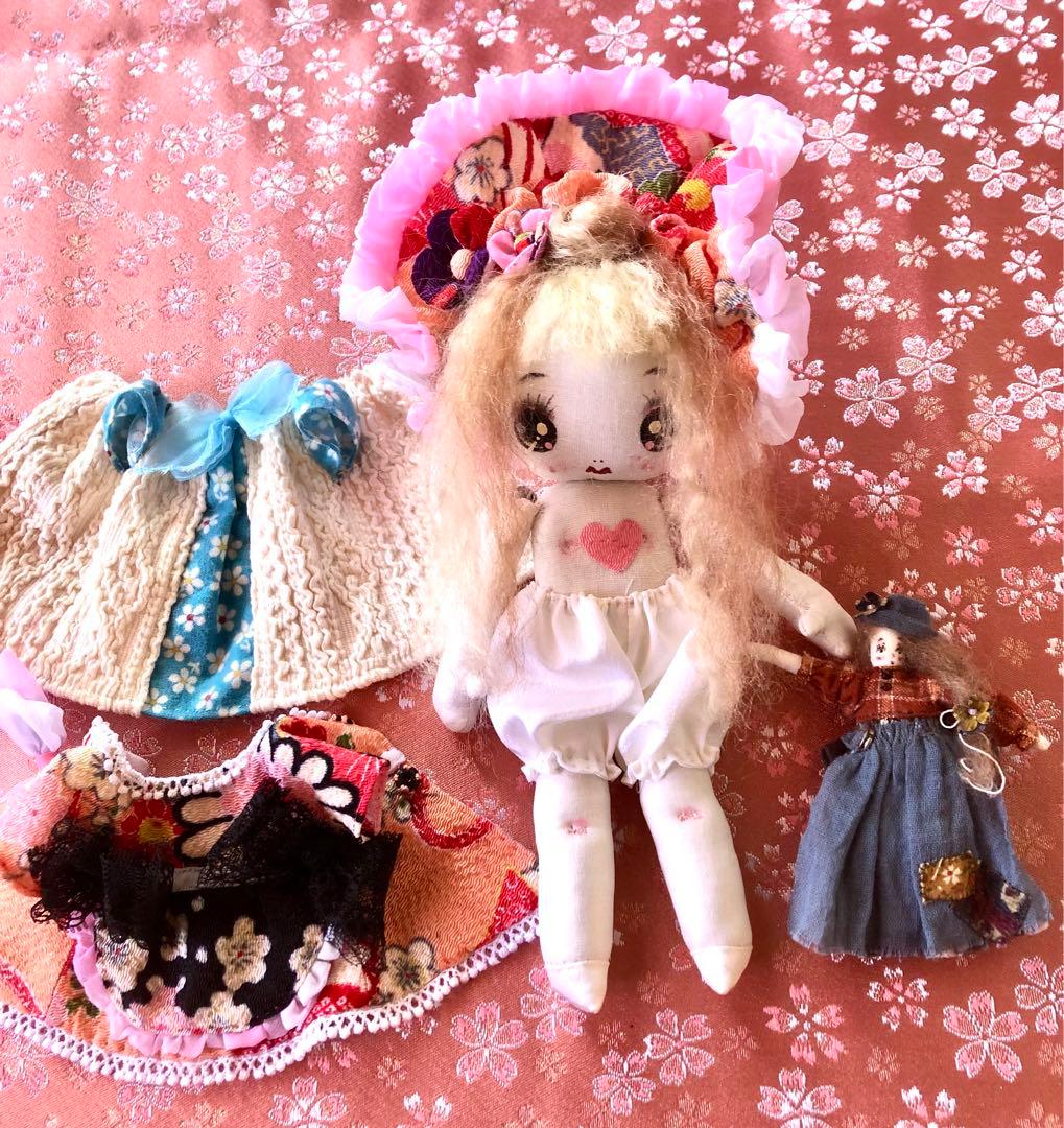 ＊まりこ様♡専用♡ボンネット乙女♡創作文化人形約25cm着せ替え4点セット＊