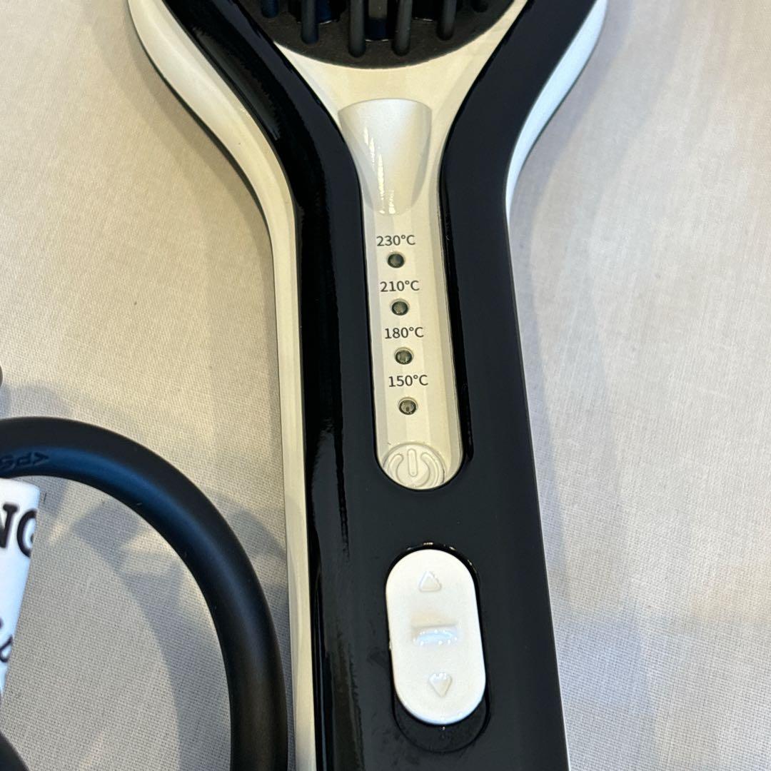 ストレートヘアアイロン ブラシ マイナスイオン ウェット ドライ 二重やけど防止
