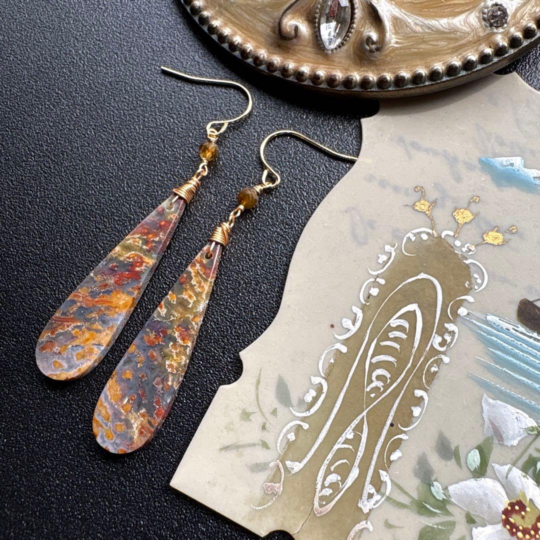 《1点限定》レア✴︎モネの絵画のようなパームルート＊ピアスorイヤリング