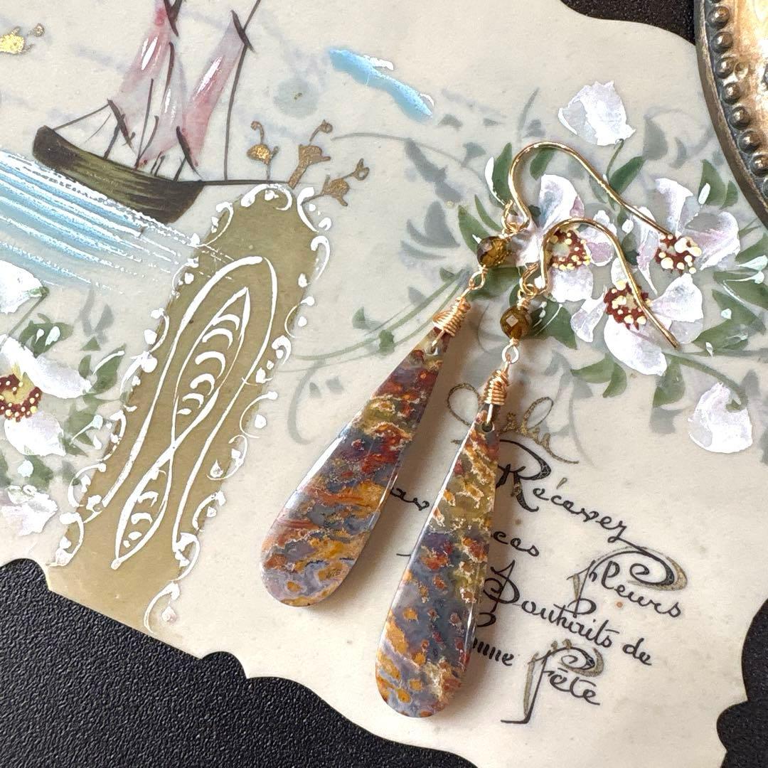 《1点限定》レア✴︎モネの絵画のようなパームルート＊ピアスorイヤリング