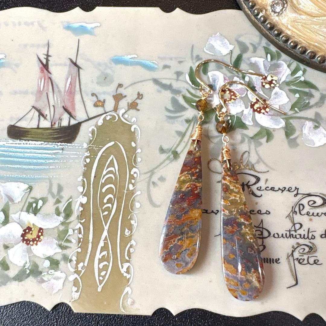 《1点限定》レア✴︎モネの絵画のようなパームルート＊ピアスorイヤリング