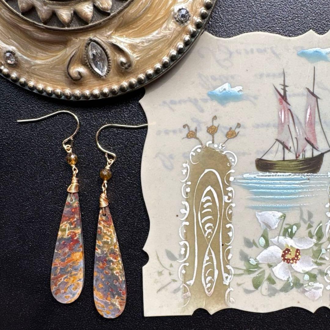 《1点限定》レア✴︎モネの絵画のようなパームルート＊ピアスorイヤリング