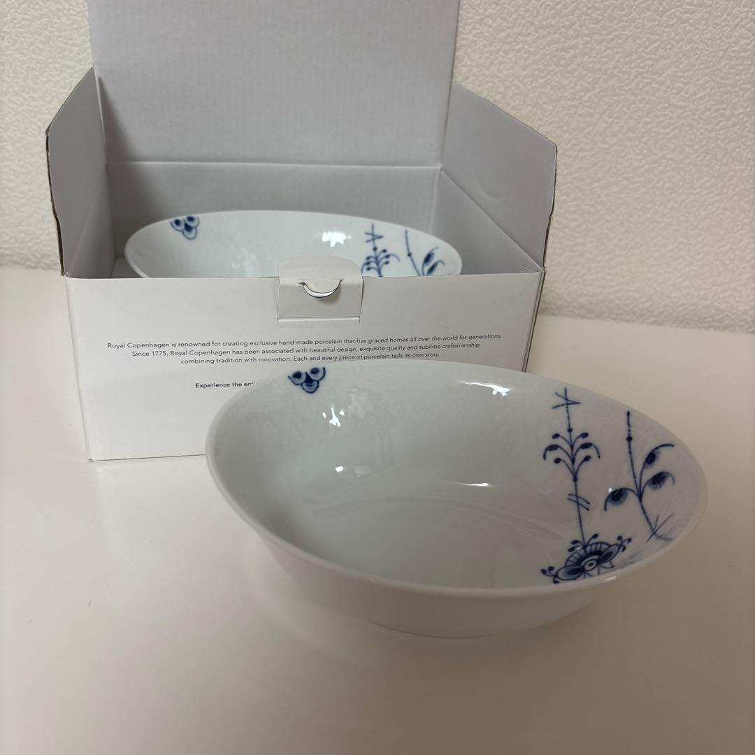 新品 ロイヤルコペンハーゲン ブルーパルメッテ オーバルボウル ペア ボウル
