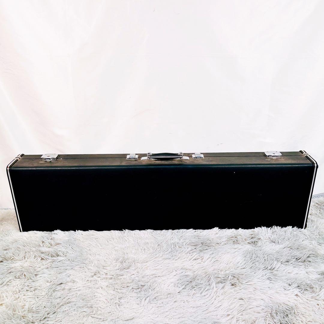 長唄三味線　中棹　紫檀　正寸　丸打胴　本皮　皮破れなし　二本溝