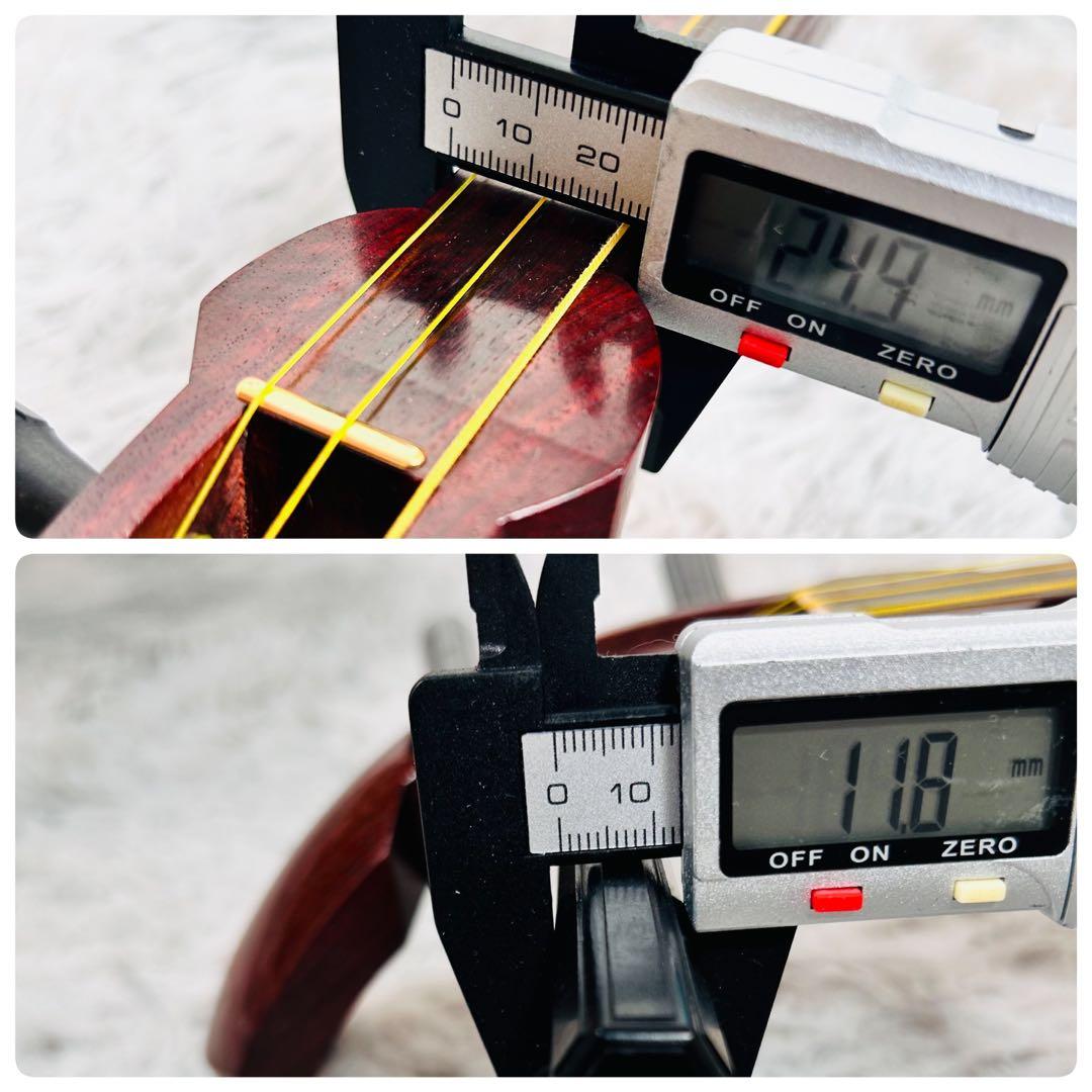 長唄三味線　中棹　紫檀　正寸　丸打胴　本皮　皮破れなし　二本溝