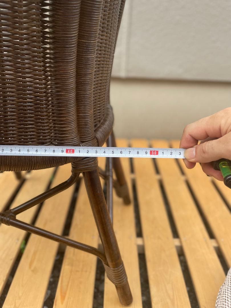 ②カザマ KAZAMA ラタン 丸型座椅子