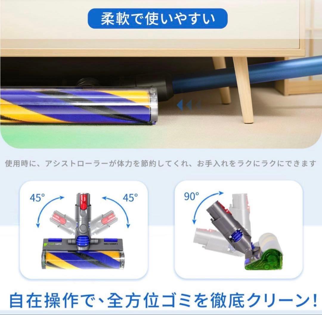 ダイソン V12 SV18対応 ソフトローラー地刷 LED点灯 互換品　sー10
