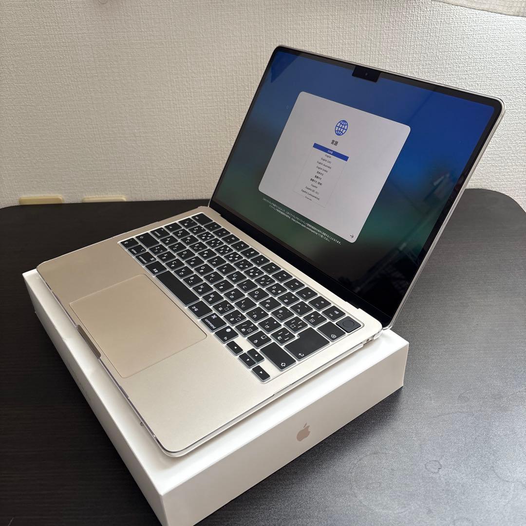 【美品】MacBookAir M2スターライト 日本語キーボード