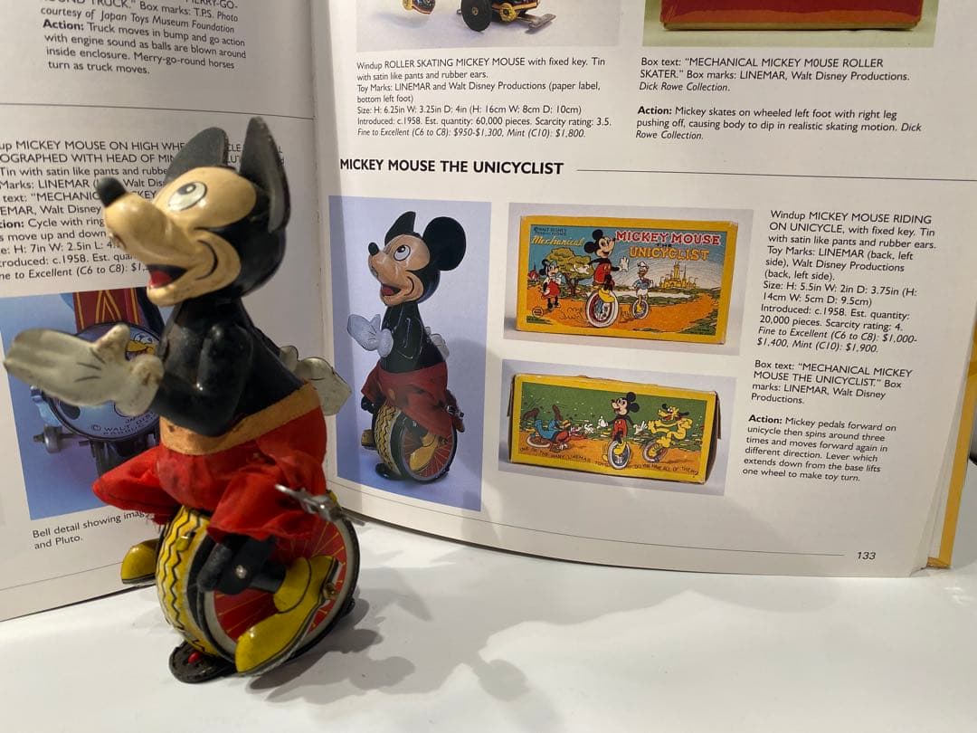 【希少・当時物】ミッキーマウス ザ・ユニサイクリスト（一輪車）ブリキ玩具