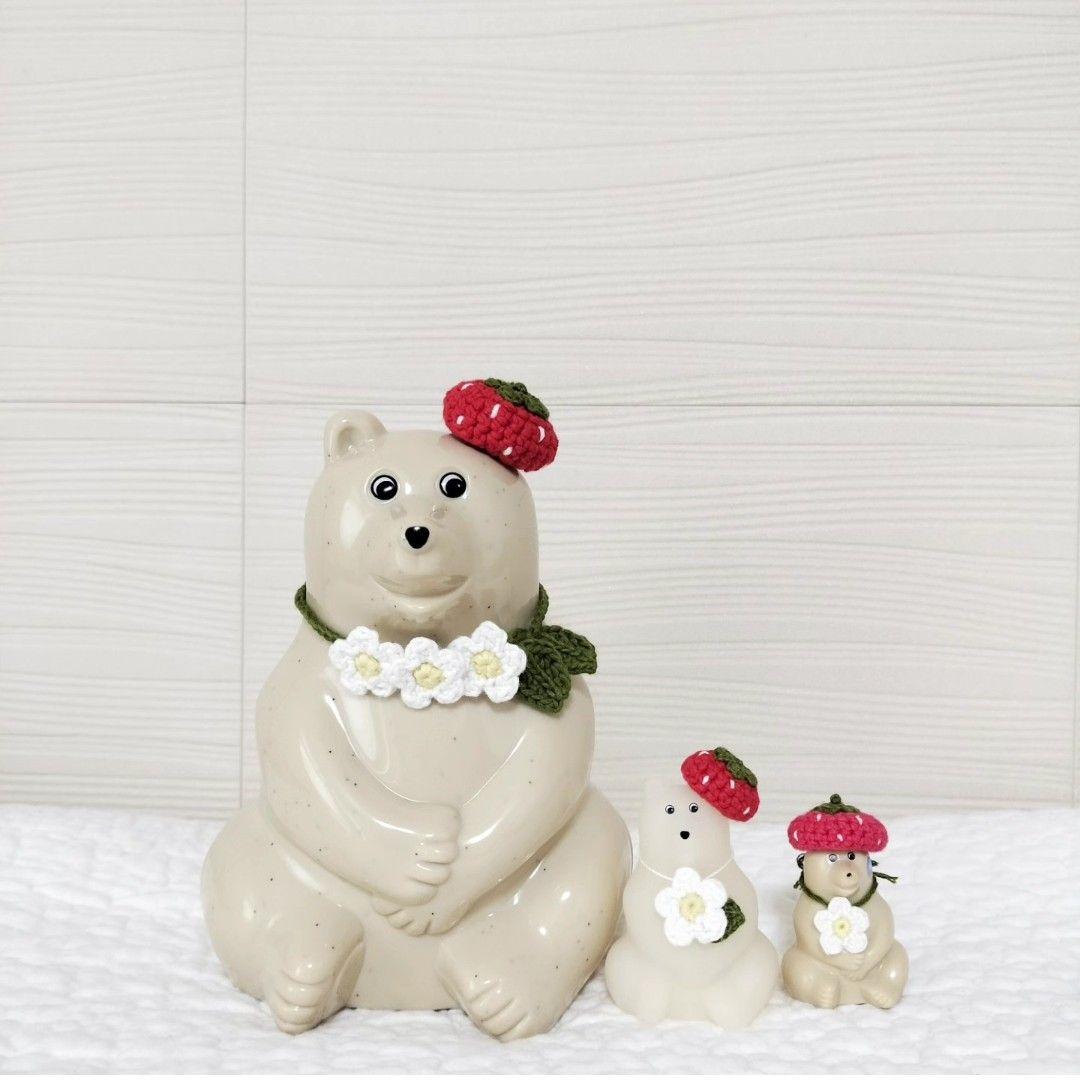 ポーラーベアバンクぼんやりライトマスコット＊いちごセット