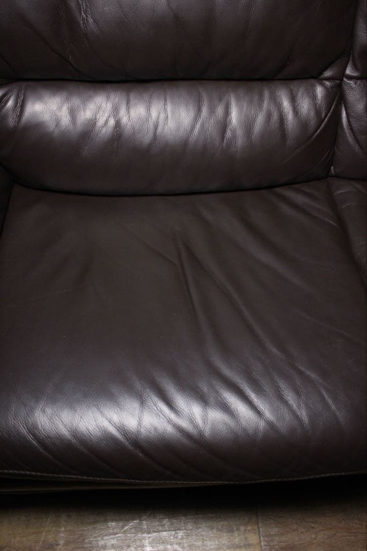 首都圏送無料〜IDC大塚家具 オースチン　2.5人掛け　本革ダークブラウン30万