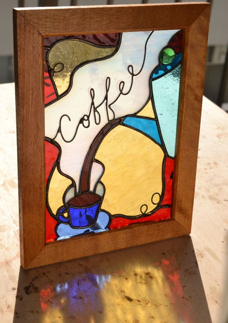 しむしむ　ステンドグラスパネル