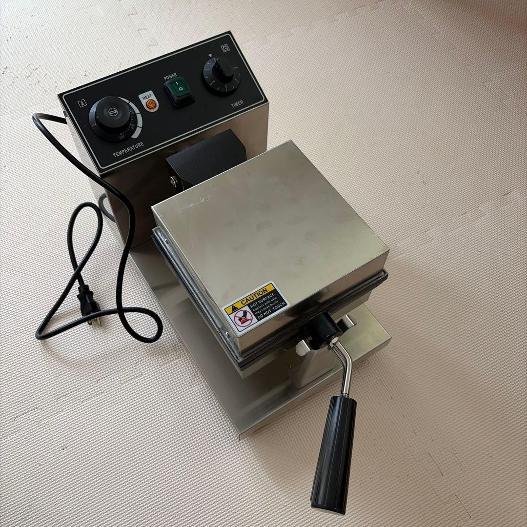 ベビーカステラメーカー　ワッフルメーカー ステンレス製 丸型