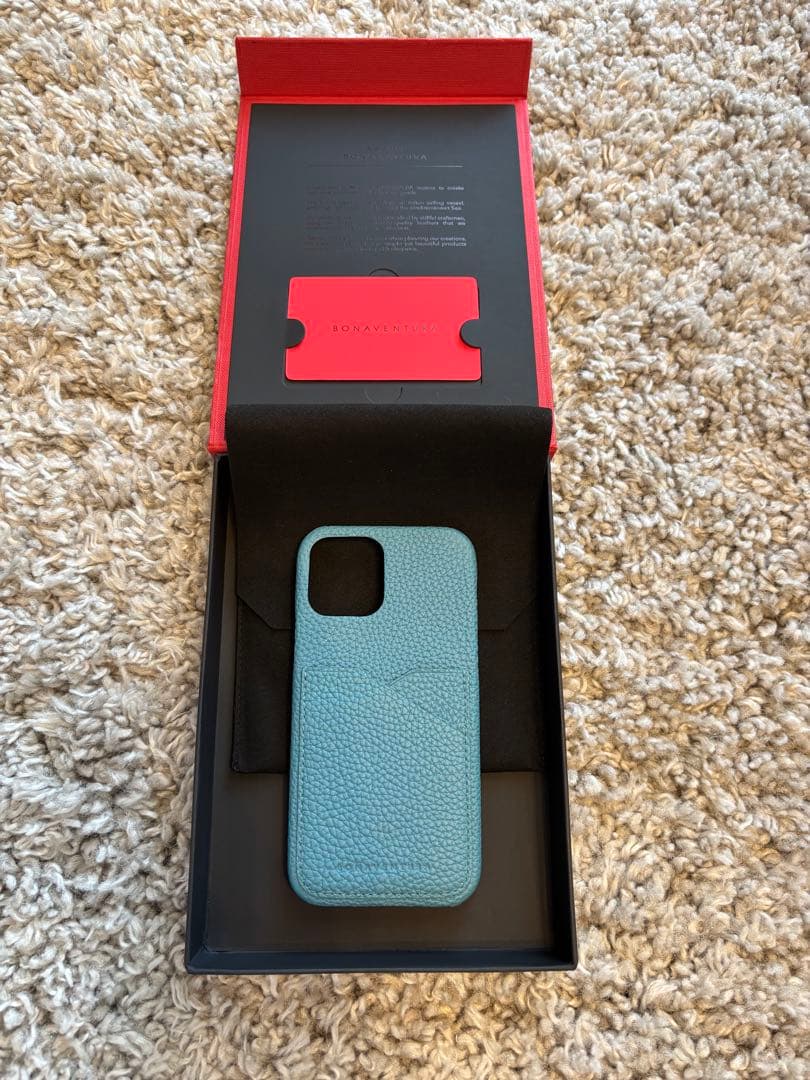 BONAVENTURA iPhone12/12proケース　ブルーシアン