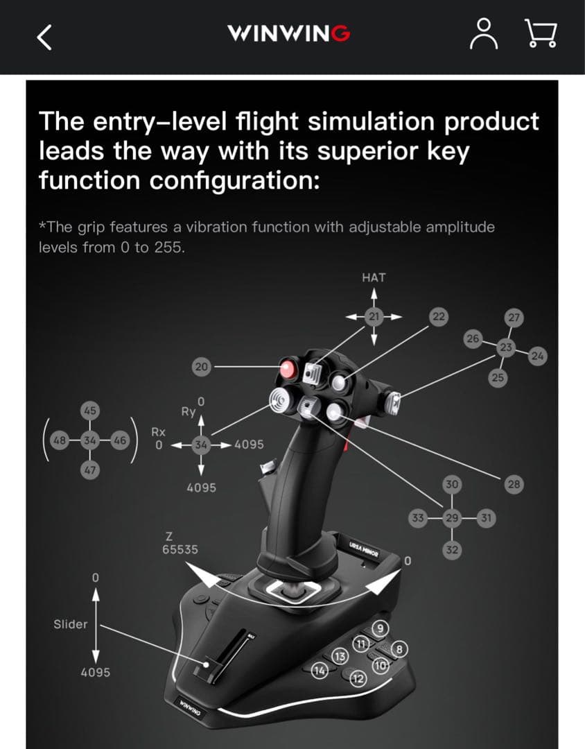winwing製　フライトスティック