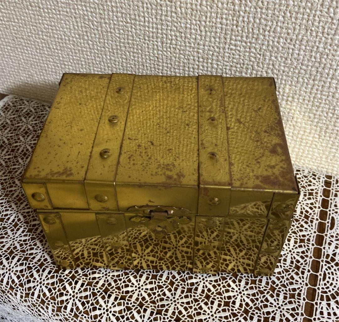 レア　レトロ　宝箱　宝石箱　ゴールド