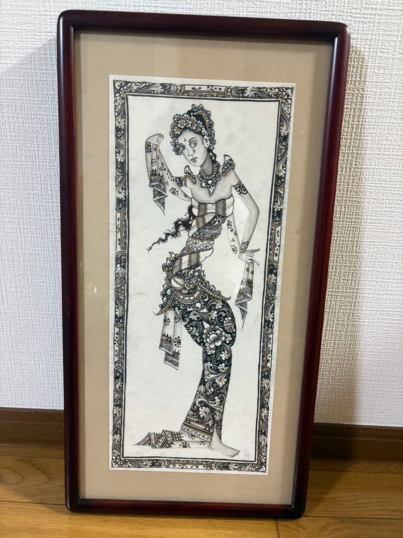 美品　バリ舞踊の女性像 絵画