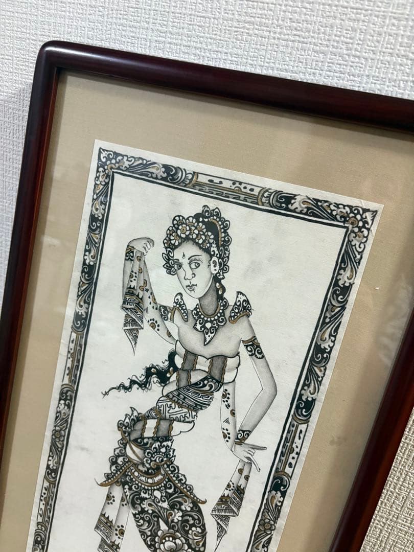 美品　バリ舞踊の女性像 絵画