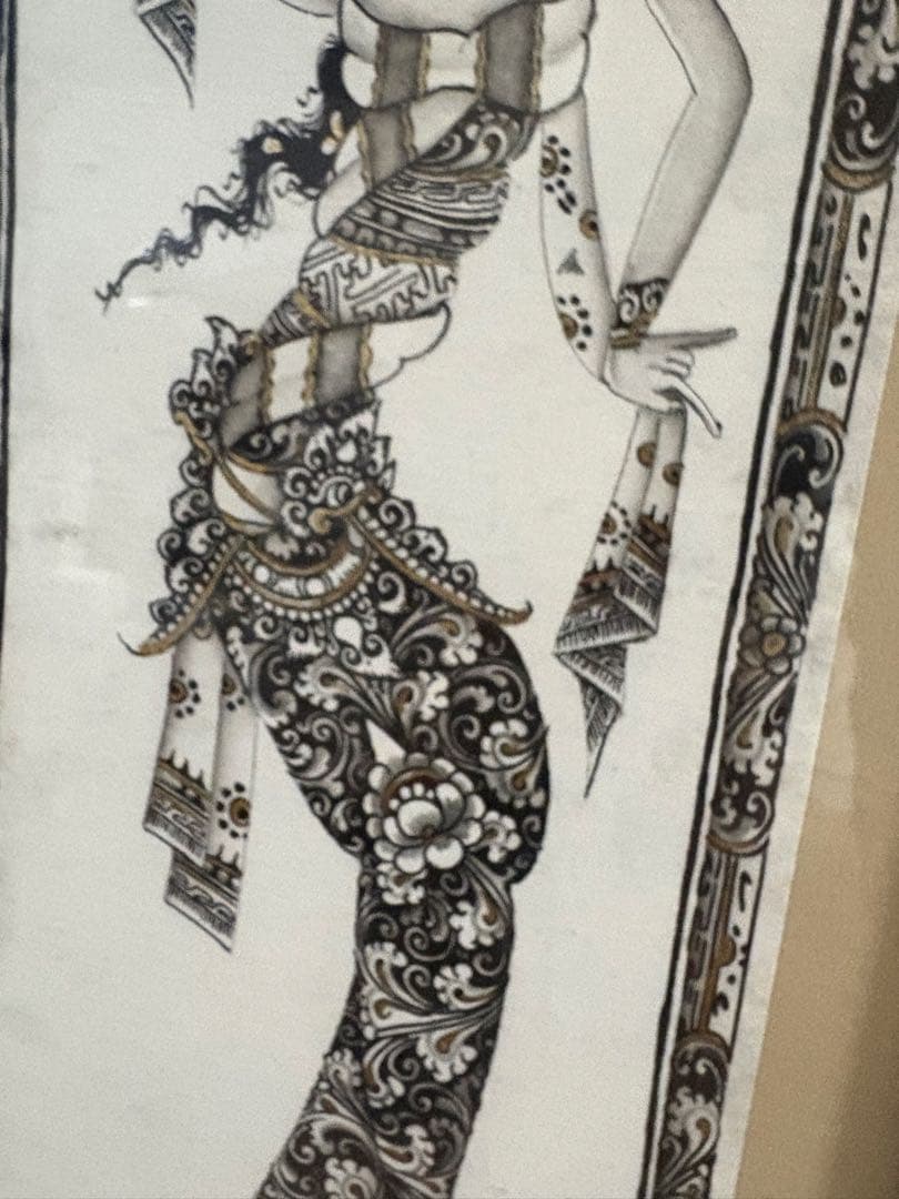 美品　バリ舞踊の女性像 絵画