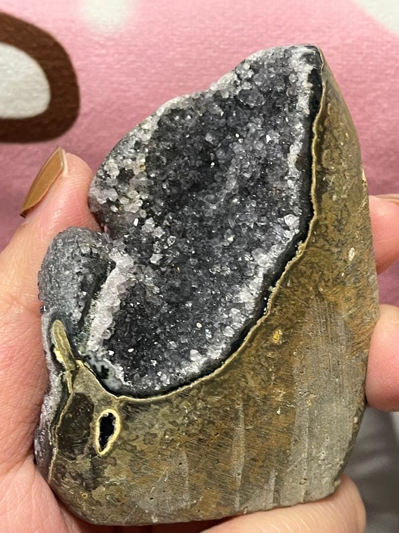 天然石 アメジストクラスター ラブラドライト　六角柱 原石3点セット