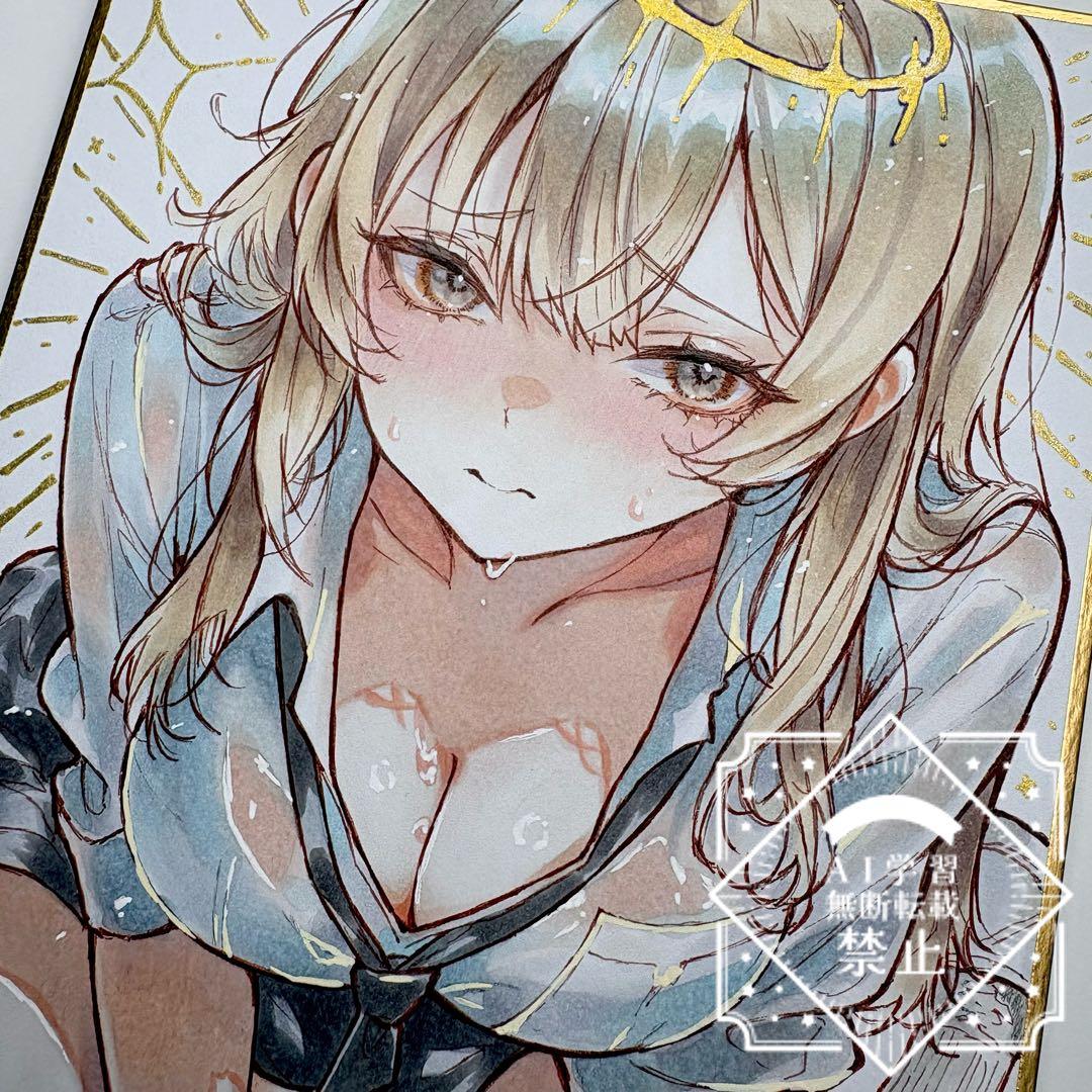 ゆ*り様 一点物 オリジナル 色紙 手描きイラスト アナログ 女の子 創作 原画