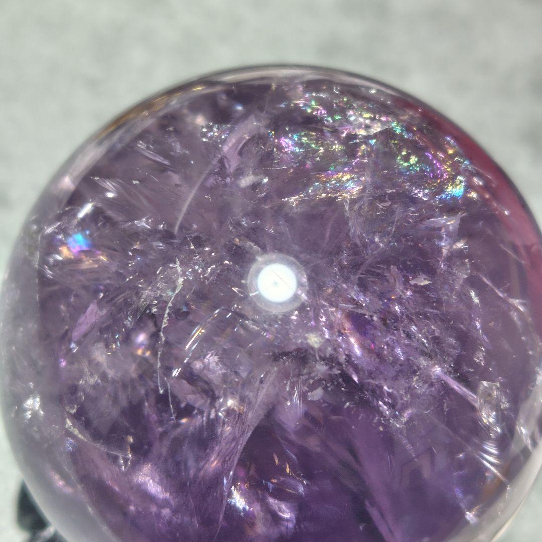 アメジスト 丸玉 紫水晶玉 直径8cm 天然石 置物