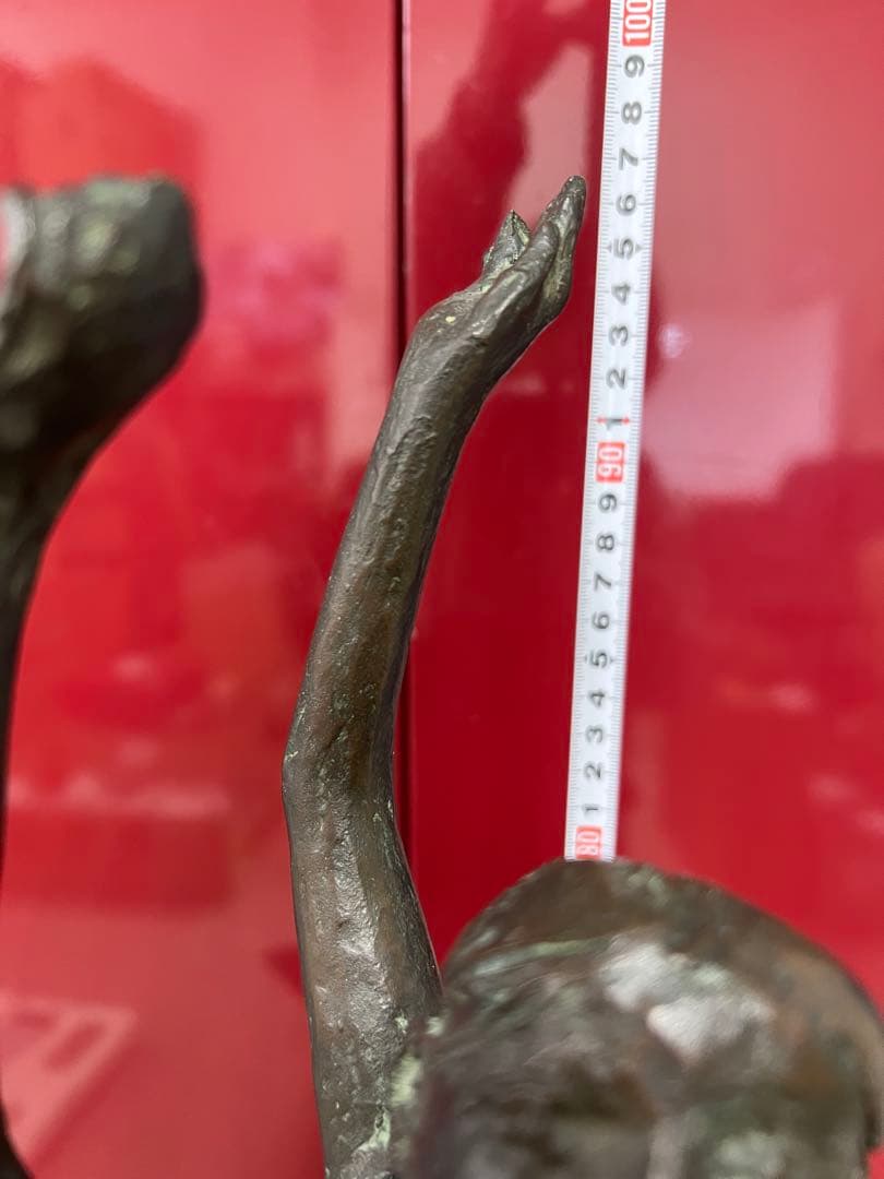 田中彰　ブロンズ　13.4kg H95cm 印銘「田中AKIRA」　幅約46cm