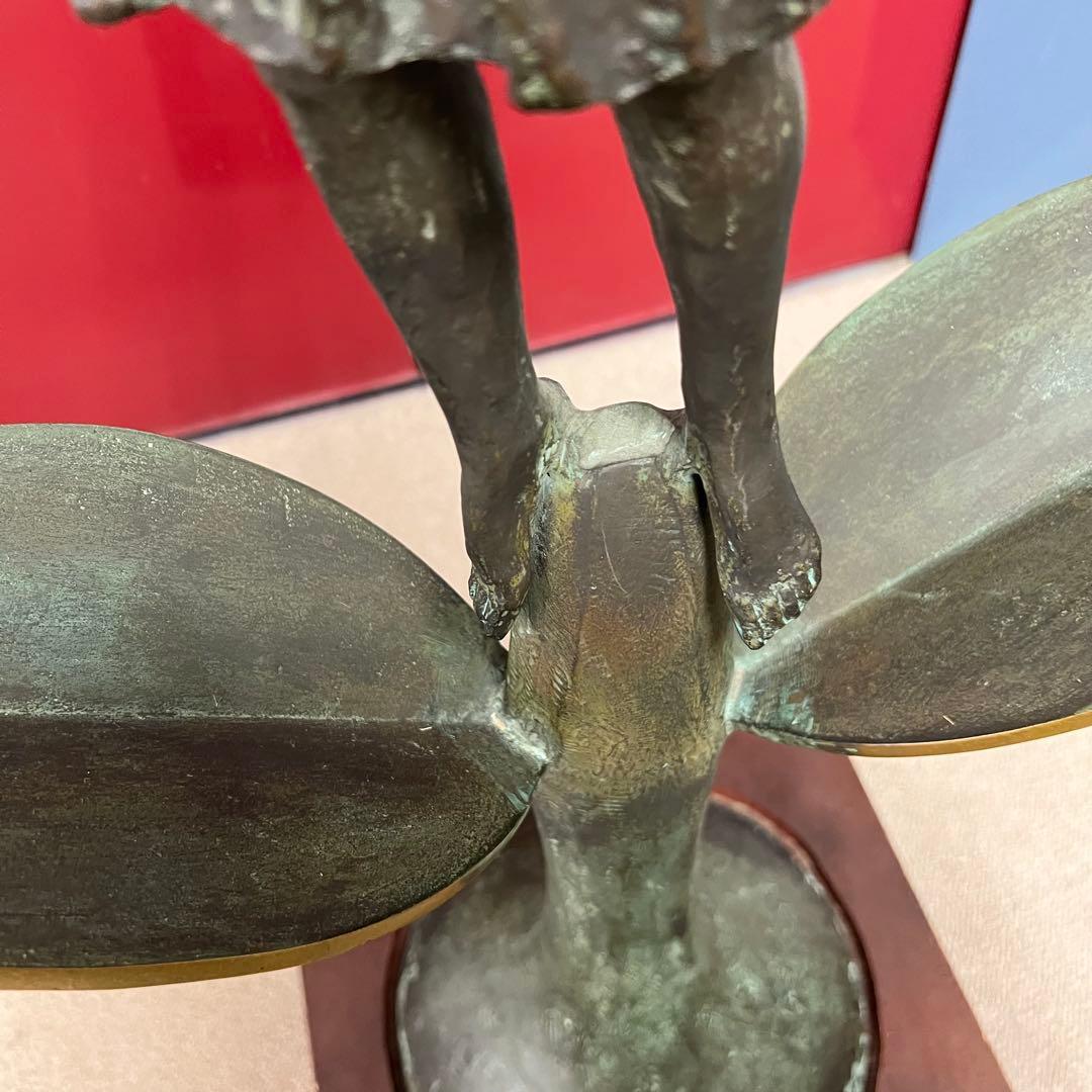 田中彰　ブロンズ　13.4kg H95cm 印銘「田中AKIRA」　幅約46cm