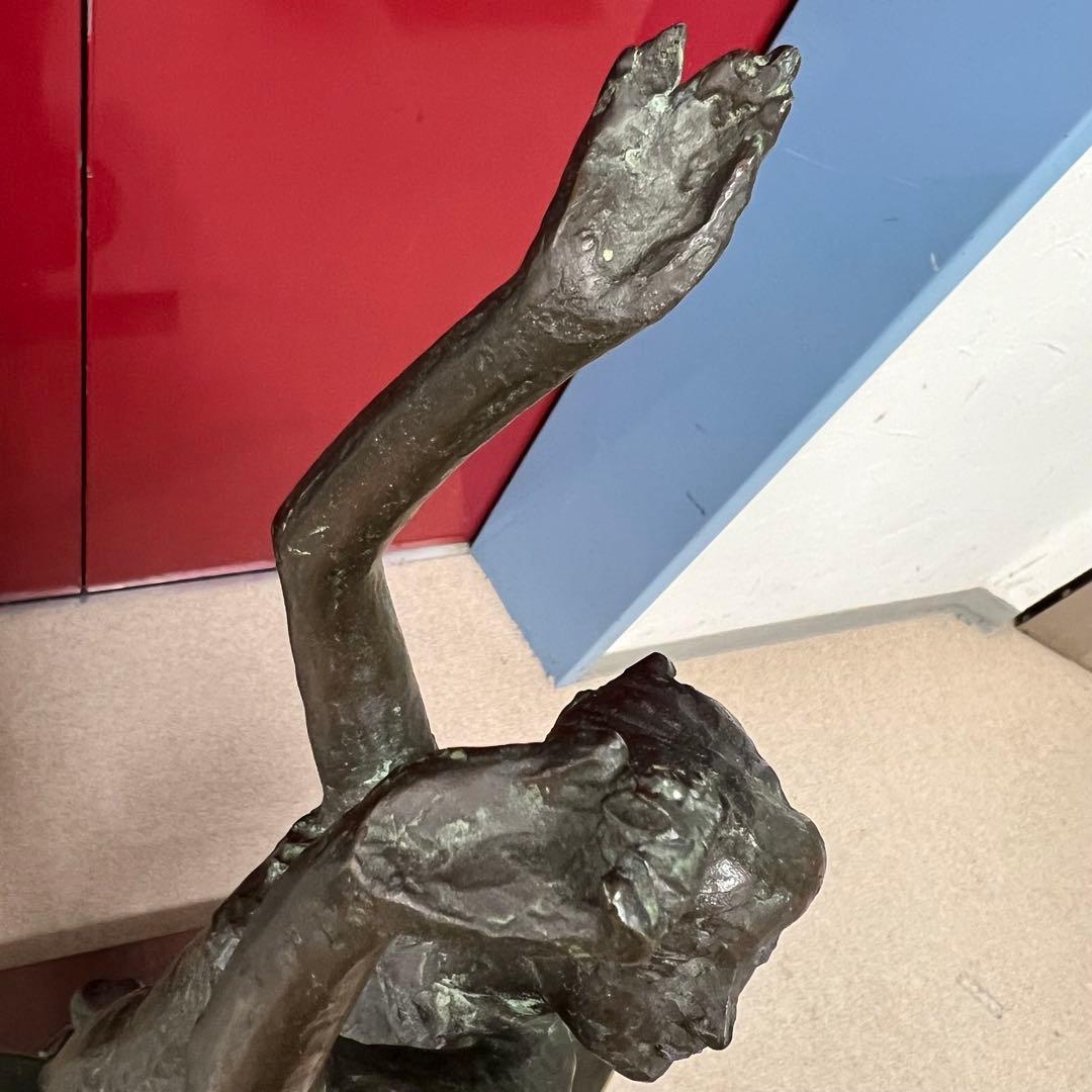 田中彰　ブロンズ　13.4kg H95cm 印銘「田中AKIRA」　幅約46cm