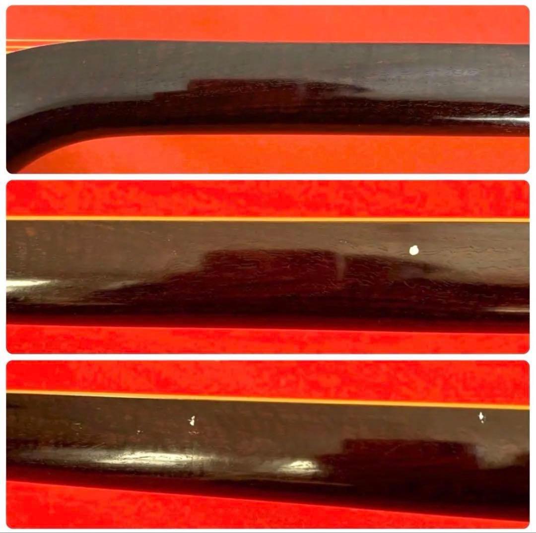 紅木金細 長唄三味線 細棹 子持綾杉胴 犬皮張り 上位仕様 一式セット ケース付