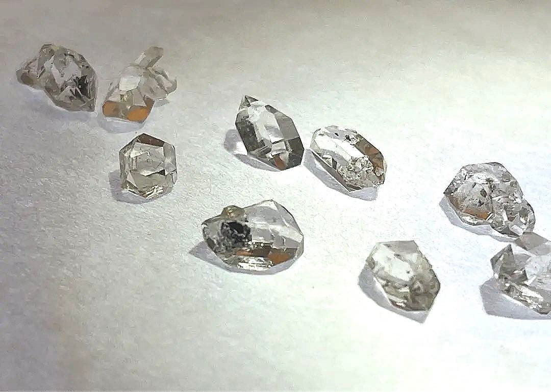 ハーキマー オイル入り 15粒セット ハーキマーダイヤモンド オイルイン