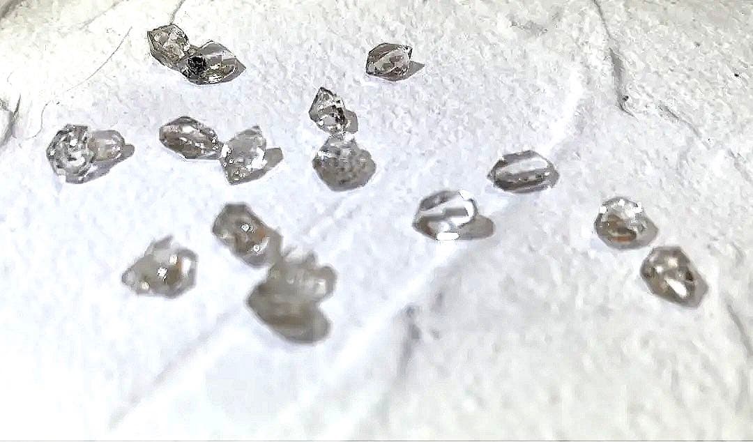 ハーキマー オイル入り 15粒セット ハーキマーダイヤモンド オイルイン