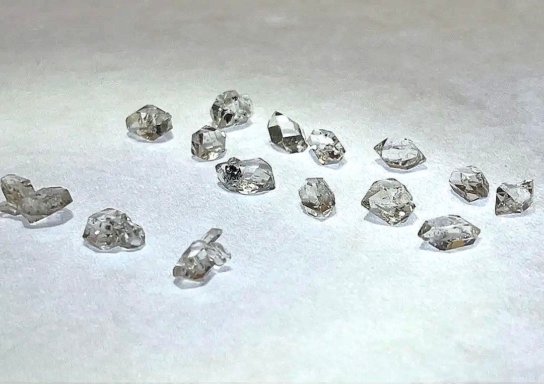 ハーキマー オイル入り 15粒セット ハーキマーダイヤモンド オイルイン