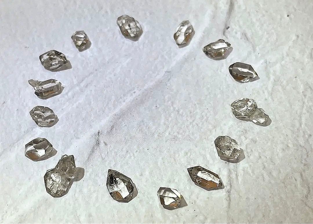 ハーキマー オイル入り 15粒セット ハーキマーダイヤモンド オイルイン